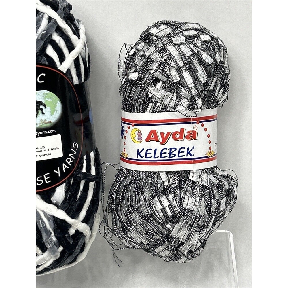 Bernat Boa Eyelash Yarn Skeins Lot Lyric Ice Dark Horse Ayda Kelebek Cherry Pink - Picture 3 of 12